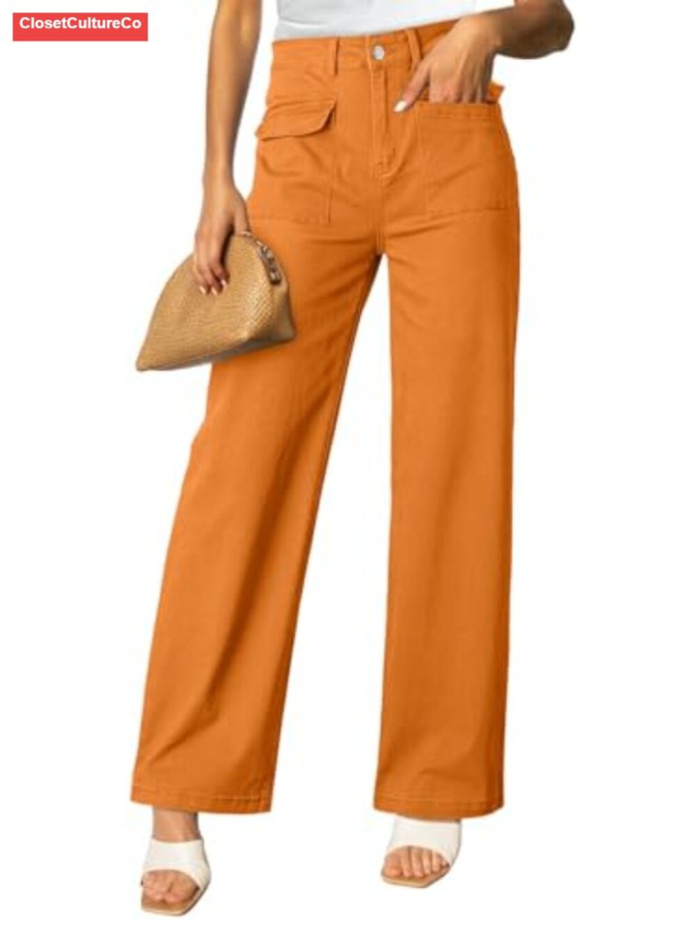 Cargo Baggy Wide Leg High Waist Stretch Pants